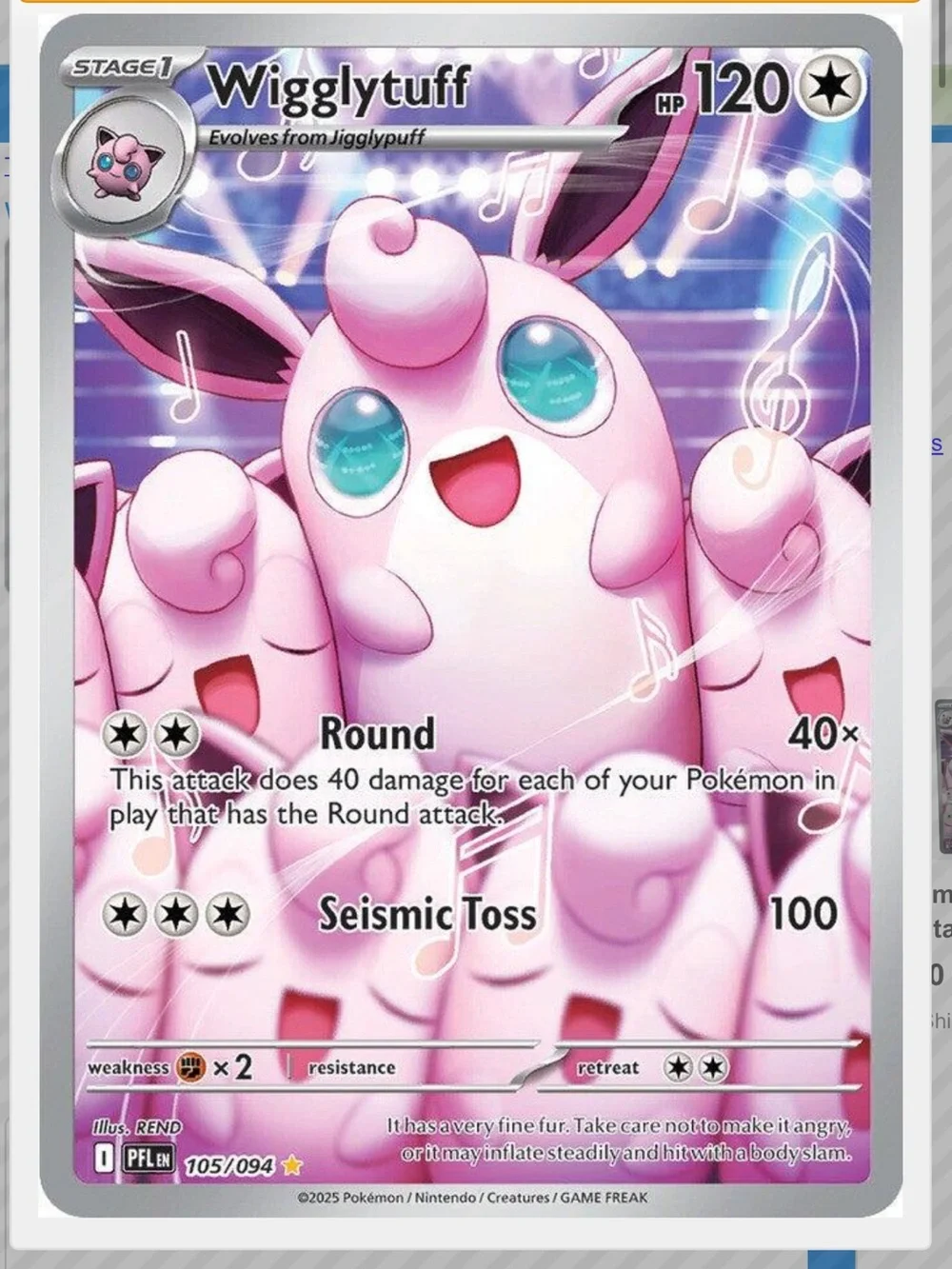 Wigglytuff #105 Pokemon Phantasmal Flames